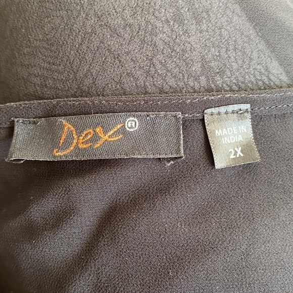 Dex - Black Python High-Low Sheer Top - Picture 5 of 7